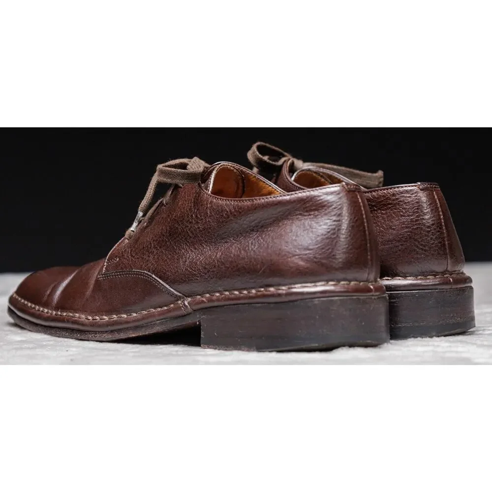 John Varvatos Dark Brown Leather Oxfords Derby Lace Up Shoes Mens 7.5